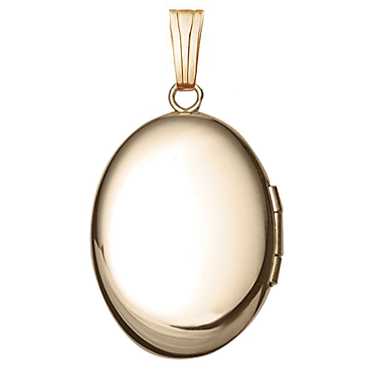 Solid 14K Yellow Gold Oval Four Photo Locket
