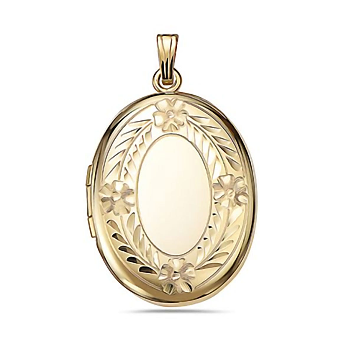 14k Gold Filled Oval Photo Locket - 1 inch x 1-1/4 inch
