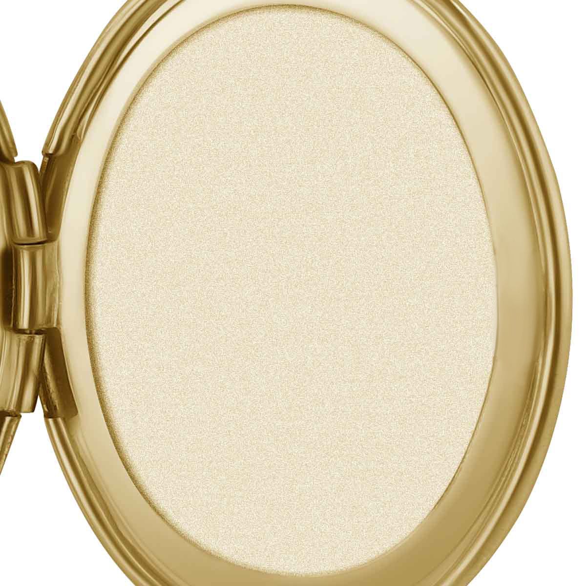 Solid 14K Yellow Gold Oval Four Photo Locket