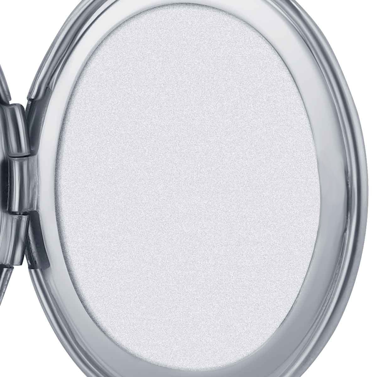 14K White Gold Oval Four Photo Locket