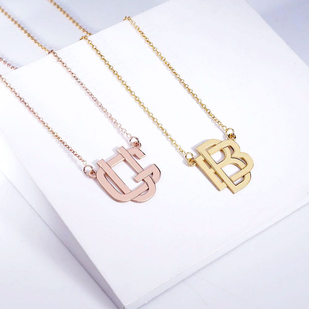 Exclusive Monogram Overlapping Initial Necklace