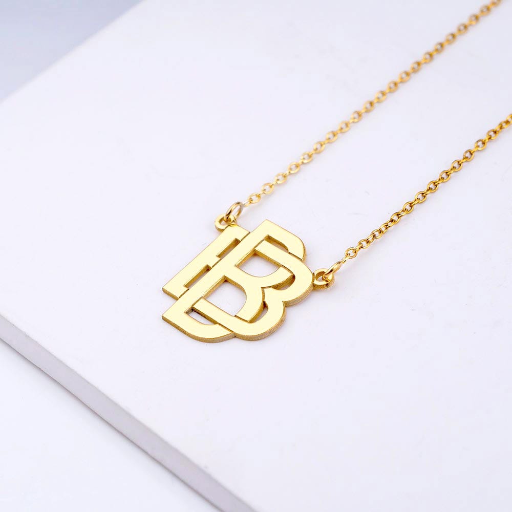 Exclusive Monogram Overlapping Initial Necklace