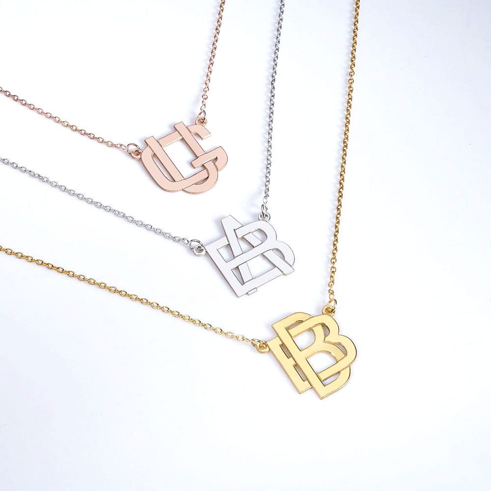 Exclusive Monogram Overlapping Initial Necklace