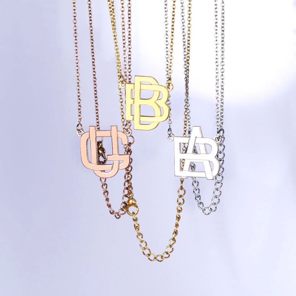 Exclusive Monogram Overlapping Initial Necklace