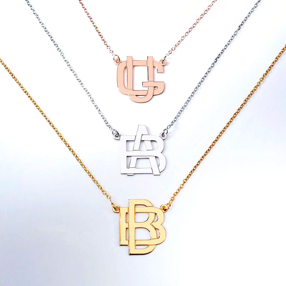 Exclusive Monogram Overlapping Initial Necklace