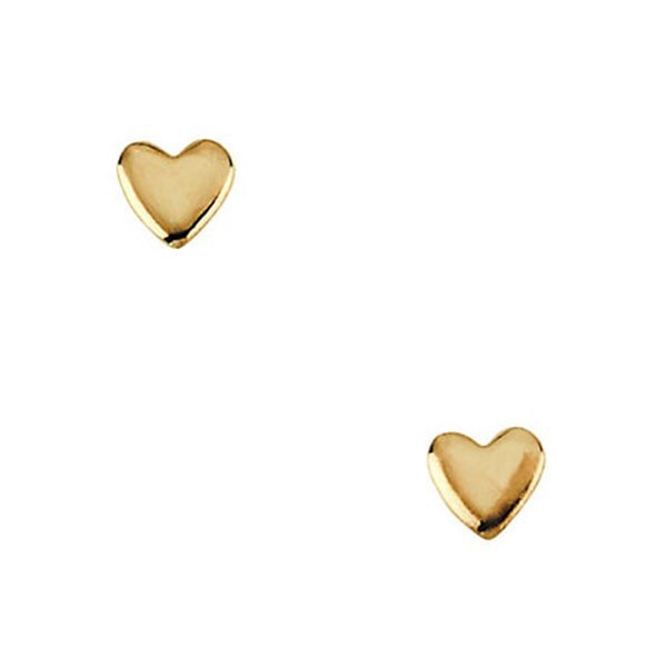 14K Yellow Gold Children's Heart Earring