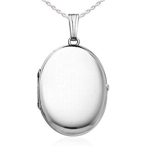 Build Your Own Sterling Silver 2-Picture Oval Locket