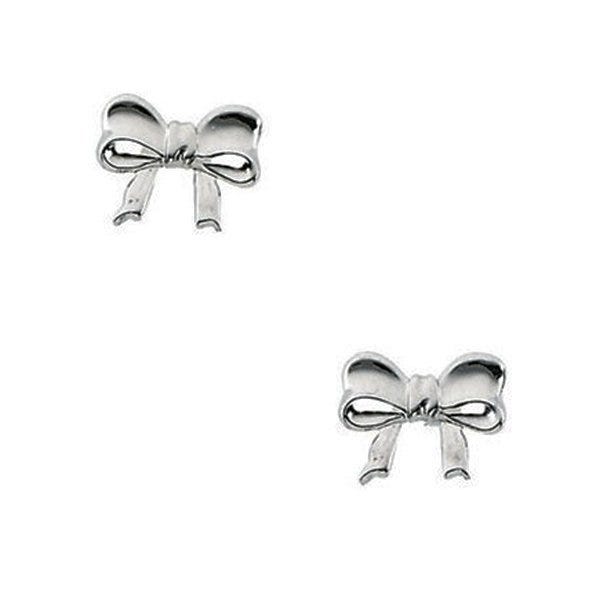 14K Yellow Gold Children's Bow Earring