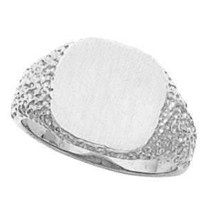 14K Gold Men's Square Signet Ring