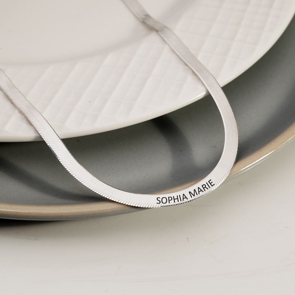 Herringbone Engraved Chain