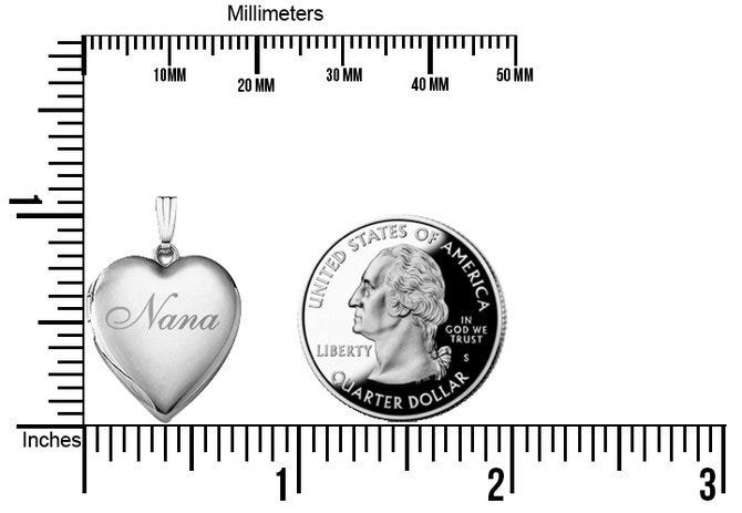 Sterling Silver Nana Sweetheart Photo Locket