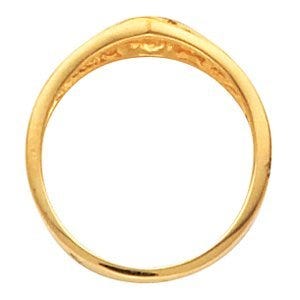 14K Gold Women's Marquise Signet Mounting Ring