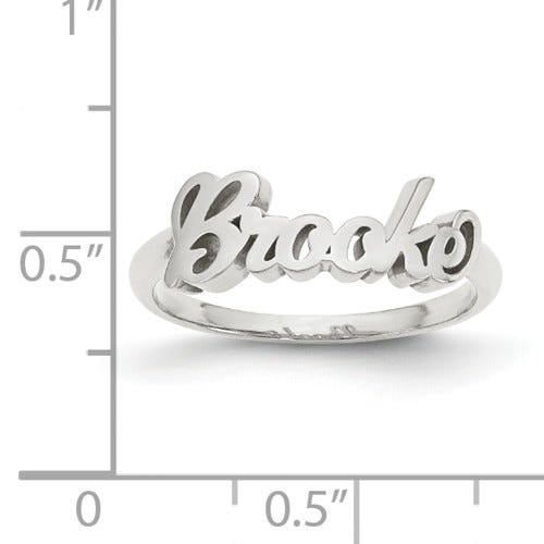 Personalized Woman's Script Name Ring