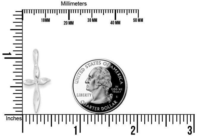 Sterling Silver Twisted Cross Pendant