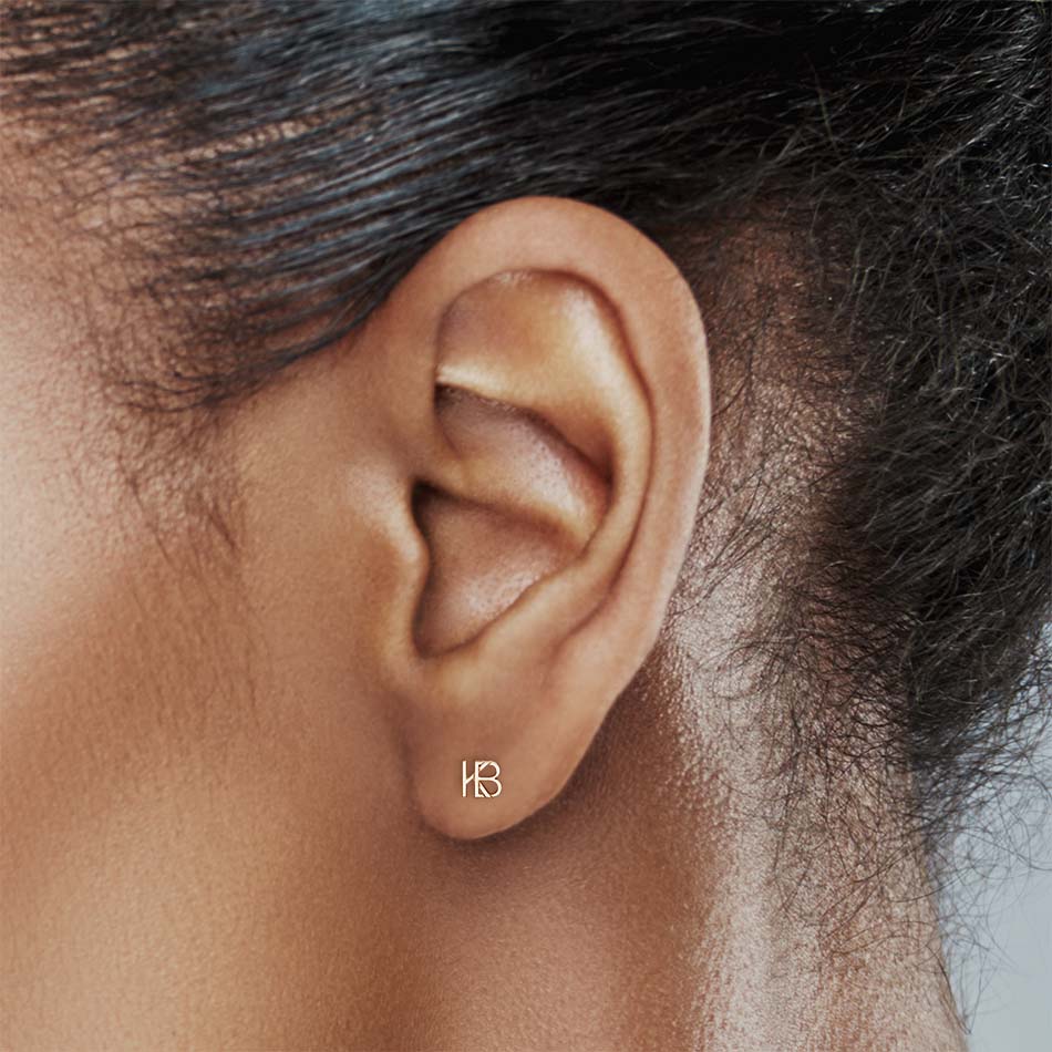 Pair of Intertwined Initial Earrings
