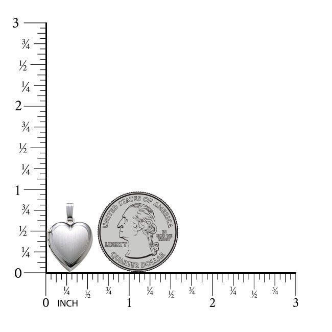 Sterling Silver Small Heart Photo Locket