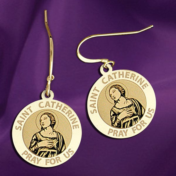 Saint Catherine of Alexandria Earrings "EXCLUSIVE"