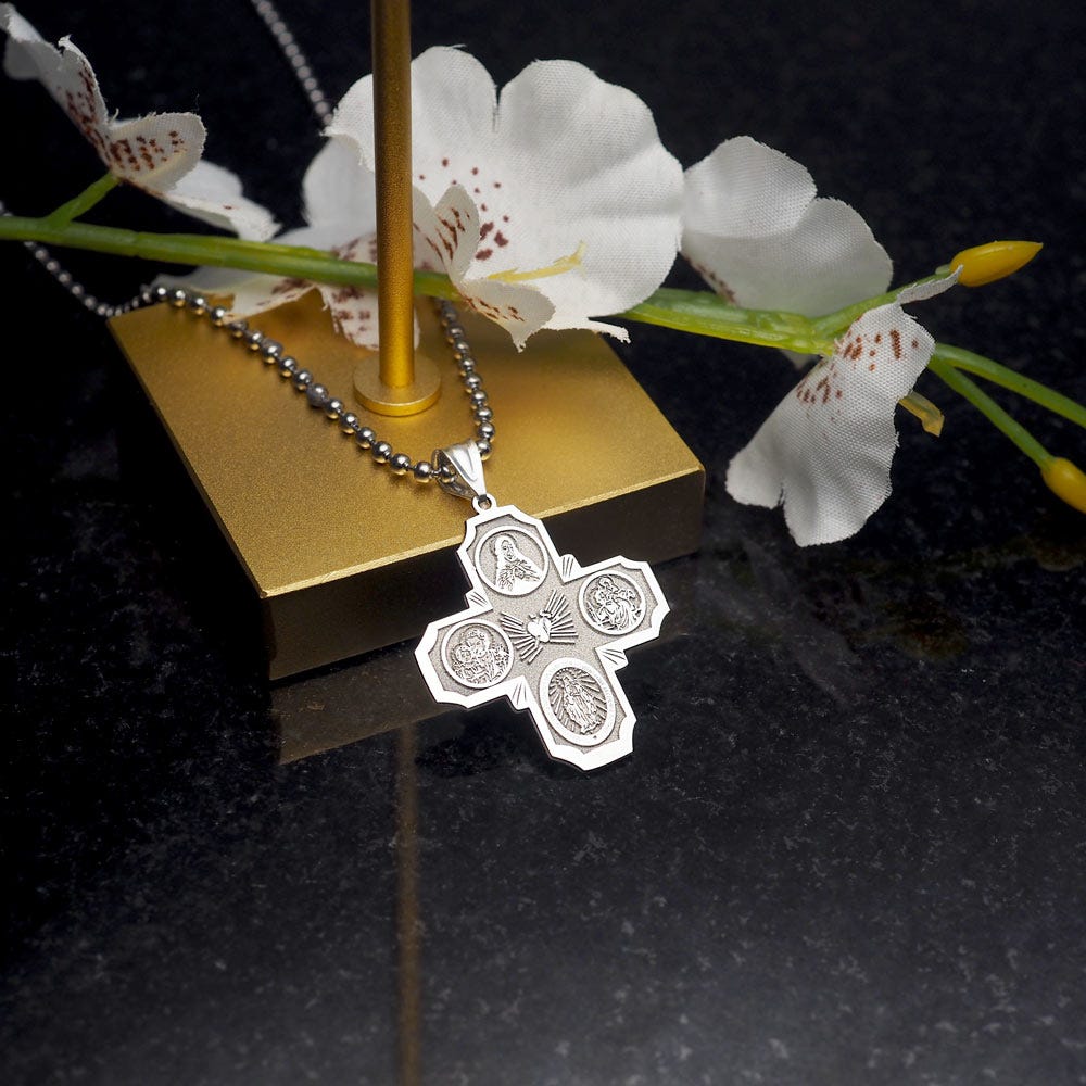 4 Way Cross Religious Medal  "EXCLUSIVE"