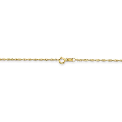 10K Yellow Gold 1.1mm Singapore Chain