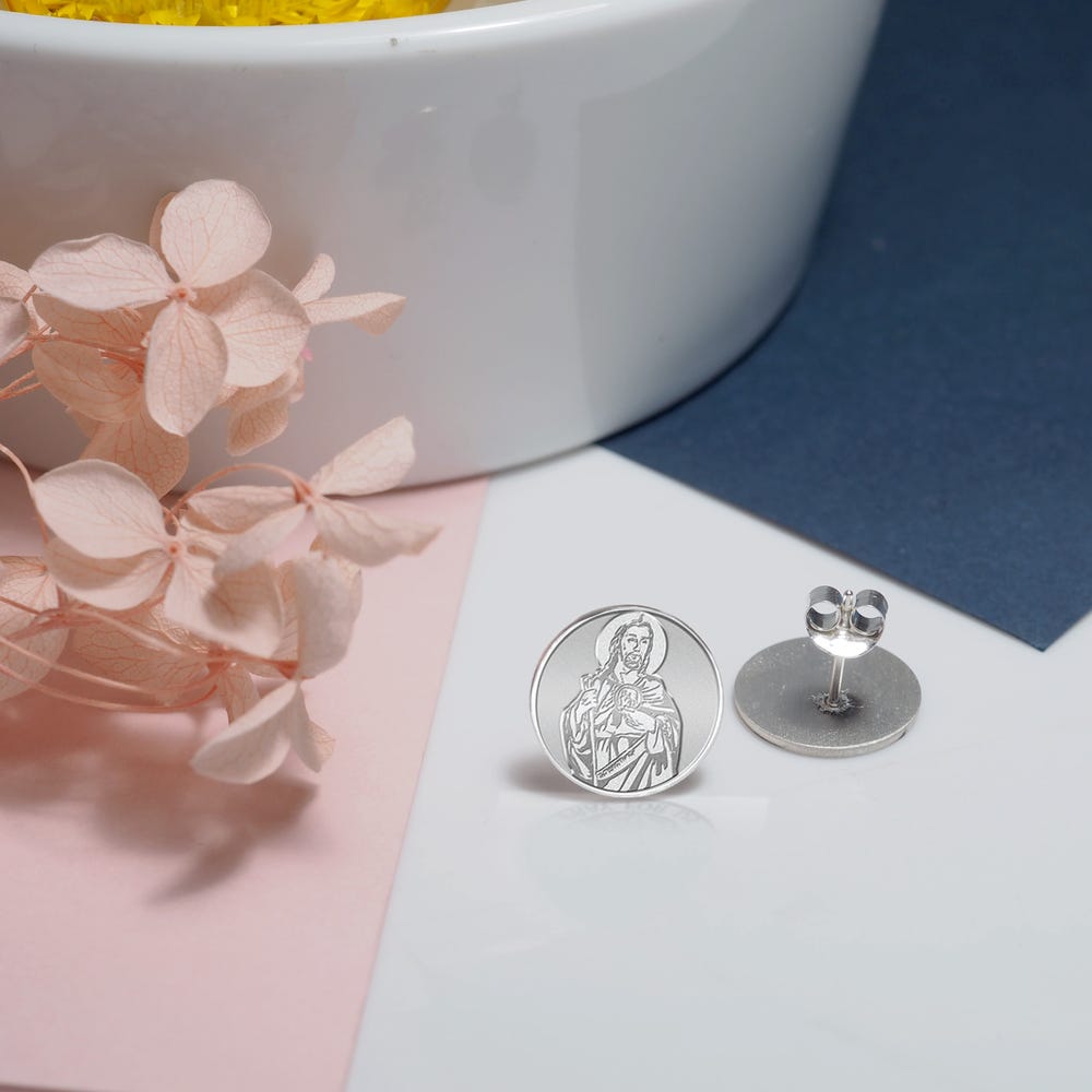 Pair of Saint Jude Stud Earrings