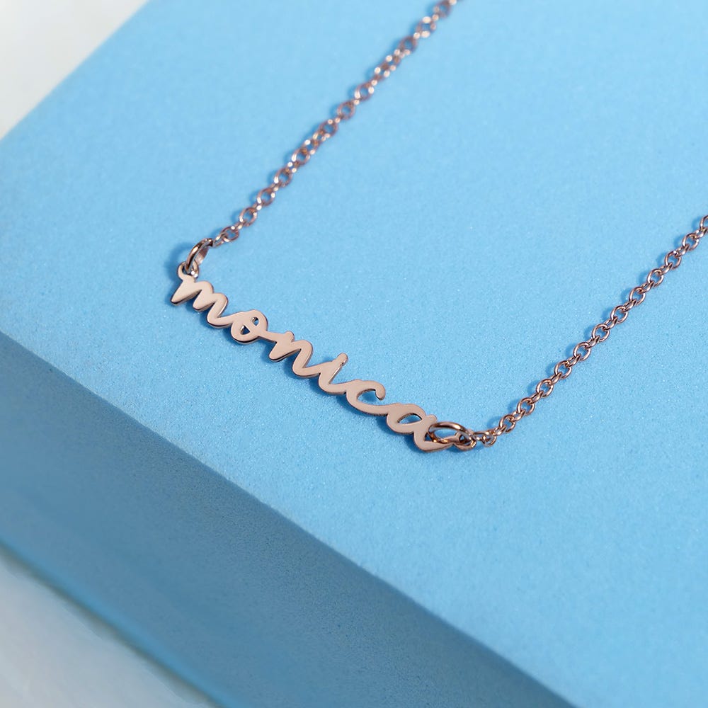 Simple Elegance Script Name Necklace with Chain Included
