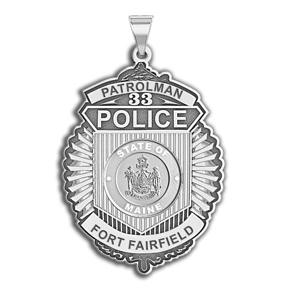 Personalized Maine Patrolman Badge with Your Department, Number & Rank