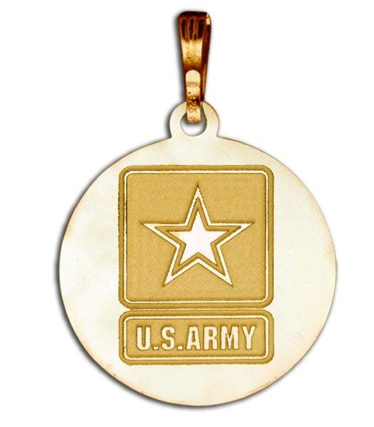 Saint Joan of Arc Doubledside ARMY Religious Medal "EXCLUSIVE"