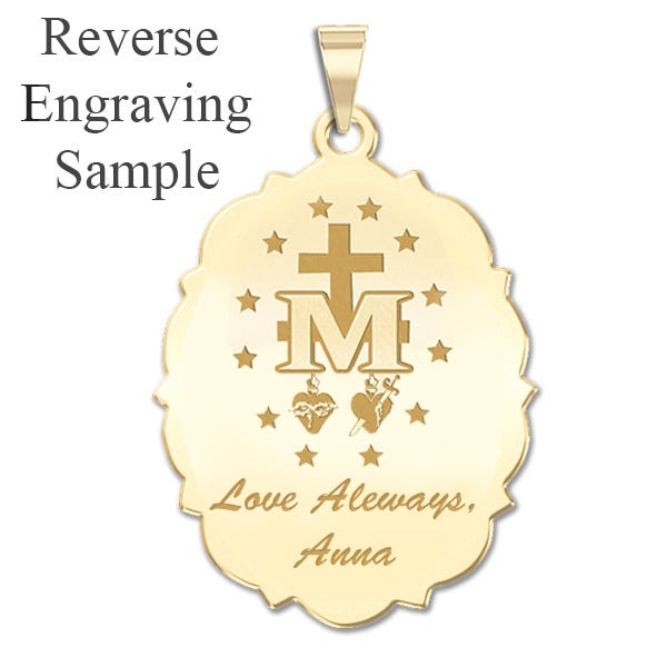 Miraculous Medal Scalloped Round "Color EXCLUSIVE"