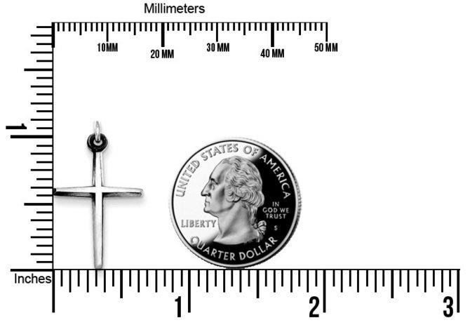 Sterling Silver Antiqued Passion Cross Charm