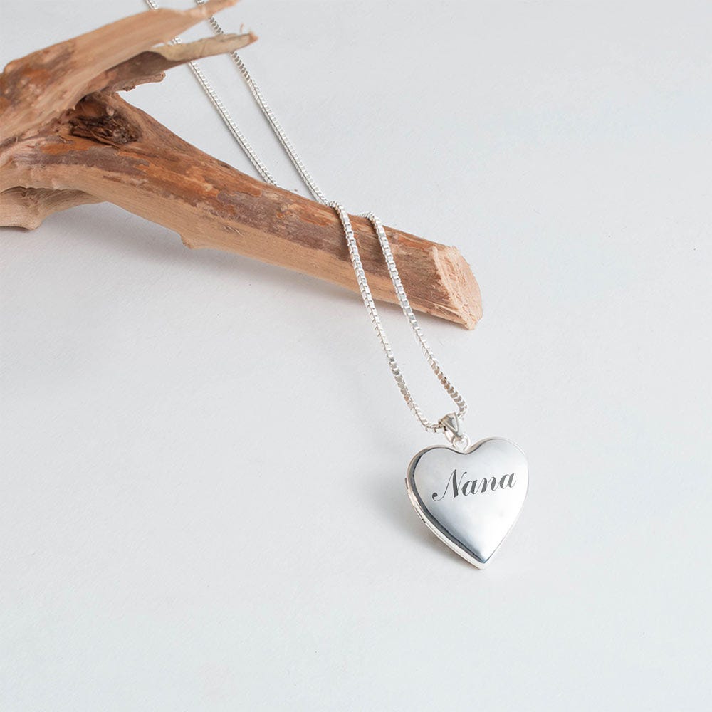Sterling Silver Nana Sweetheart Photo Locket