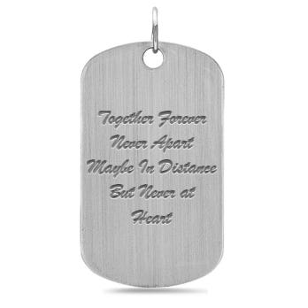 Stainless Steel Engravable Dog Tag Pendant