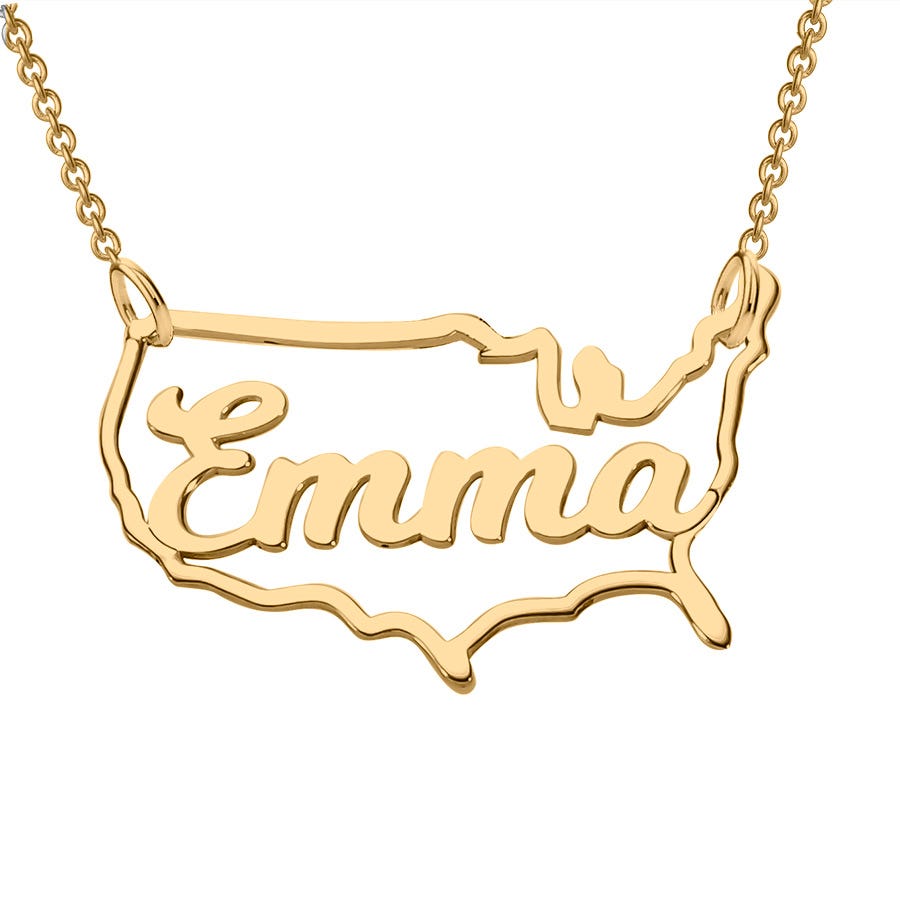 Personalized U.S. Pendant w/ Name
