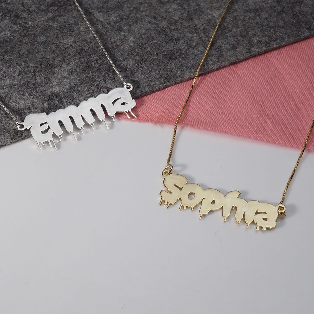 Custom Drip Bubble Nameplate