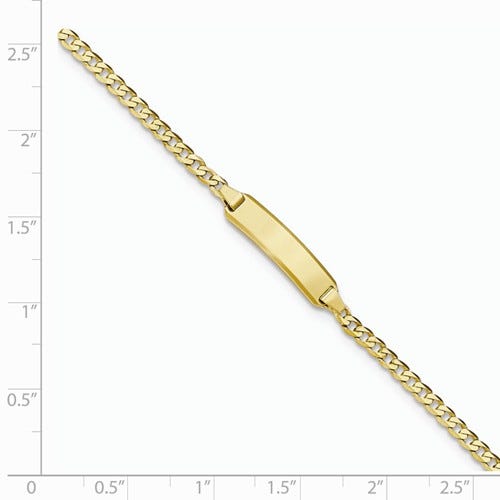 14k Yellow Gold Children's ID Curb Bracelet