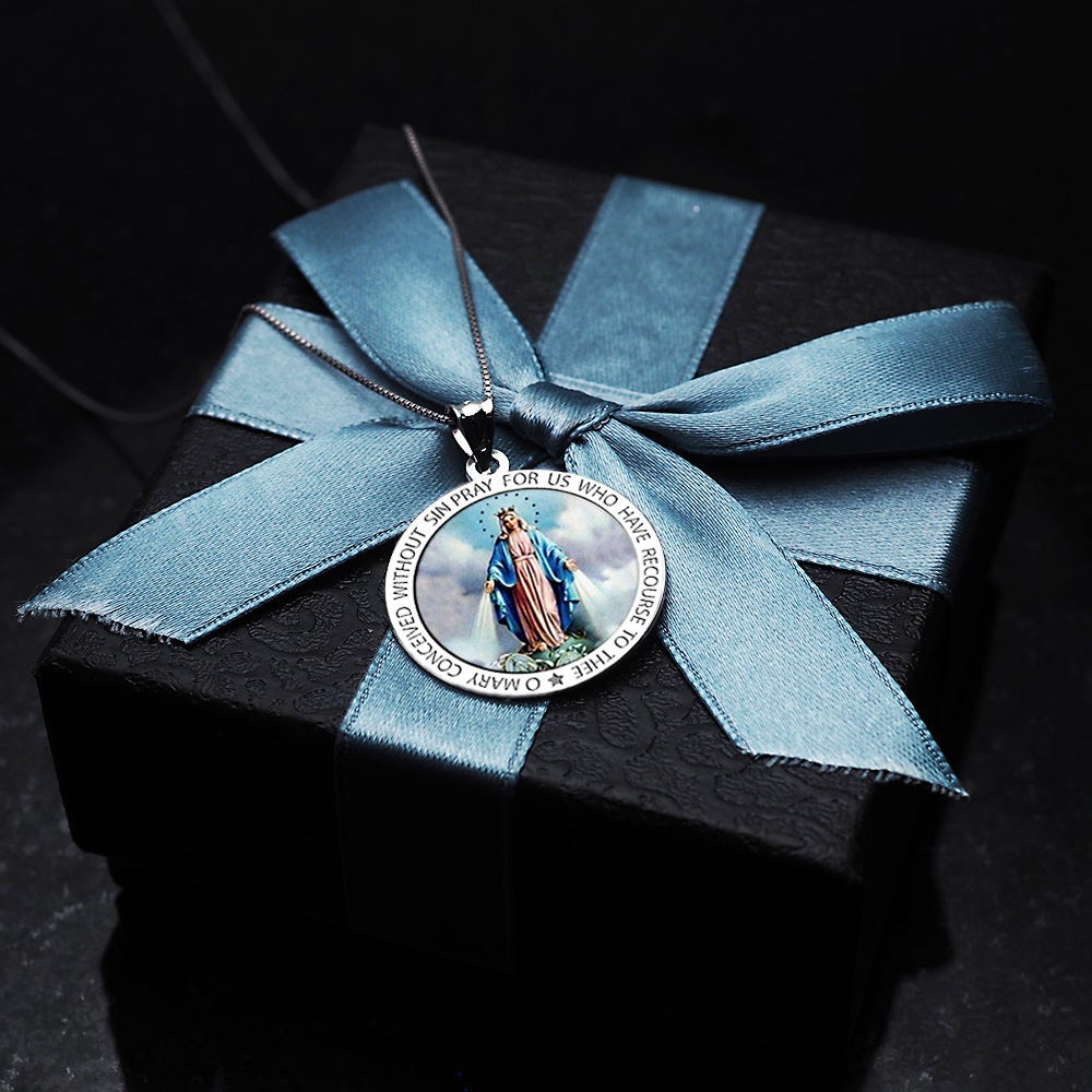 Miraculous Medal Round Color "EXCLUSIVE"