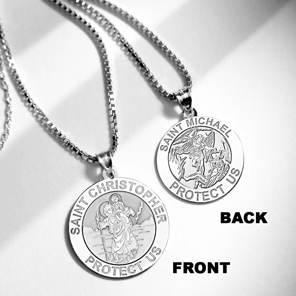 Saint Christopher & Saint Michael Doublesided Medal