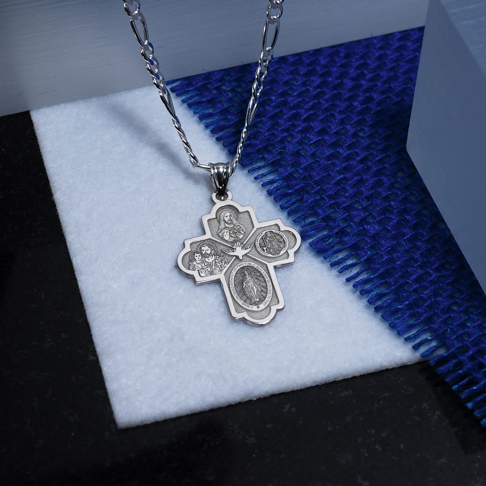 4 Way Cross Religious Medal -"EXCLUSIVE"