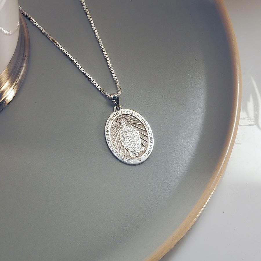 Miraculous Medal "EXCLUSIVE" Oval Pendant