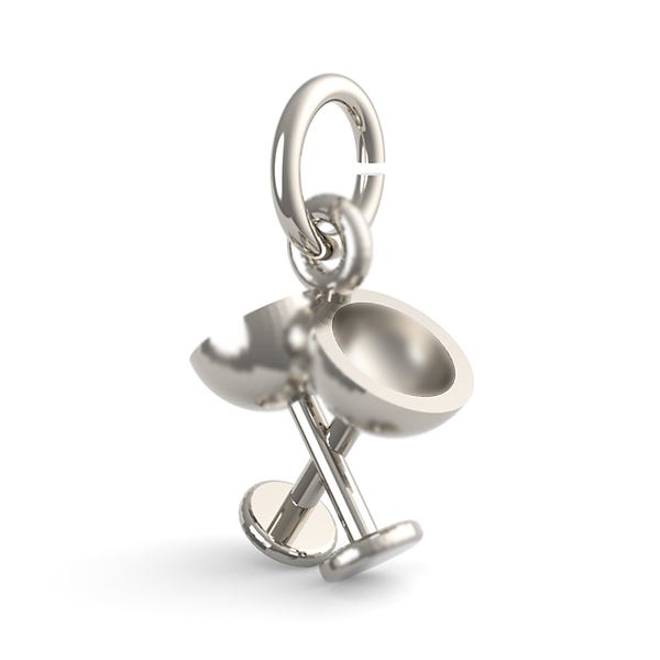 Champagne Glasses Charm 1145