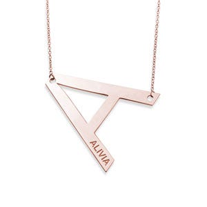 Big Initial Name Necklace with Chain Included