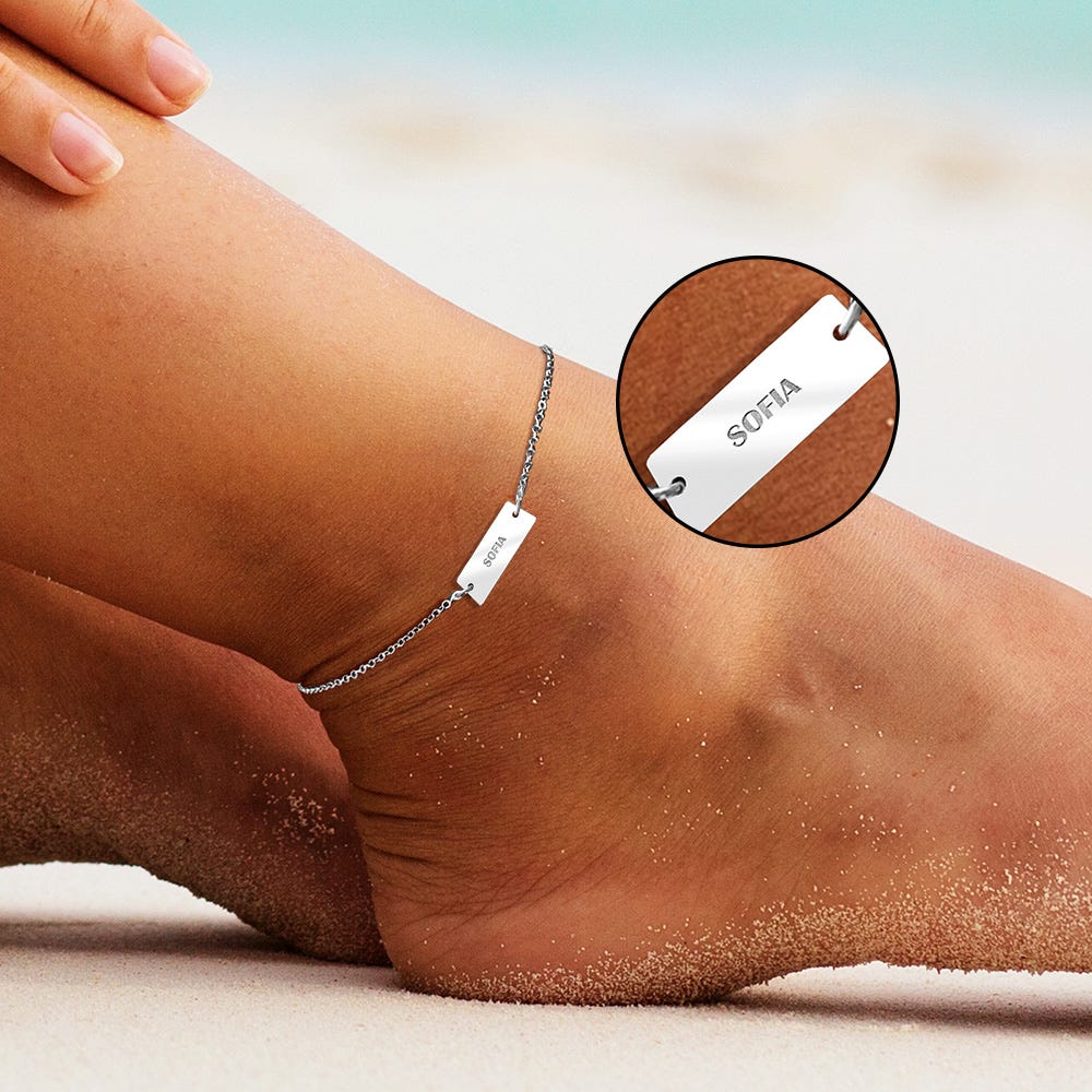 Dainty Personalized Name Anklet