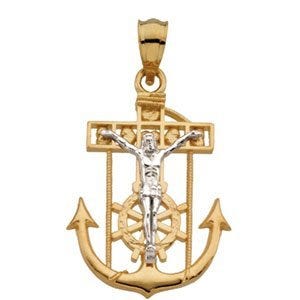 TWO TONE MARINER'S CROSS