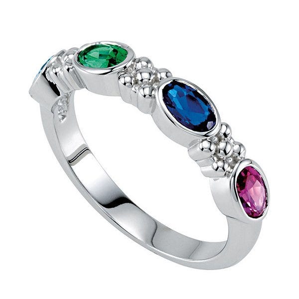 Mother's Ring with Four Birthstones