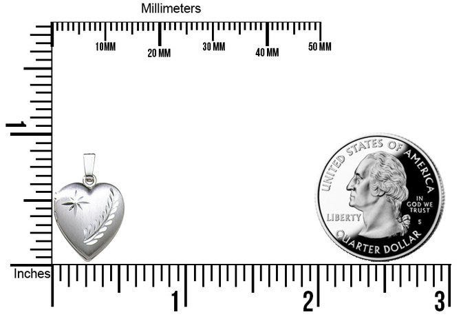Sterling Silver Small Heart Photo Locket