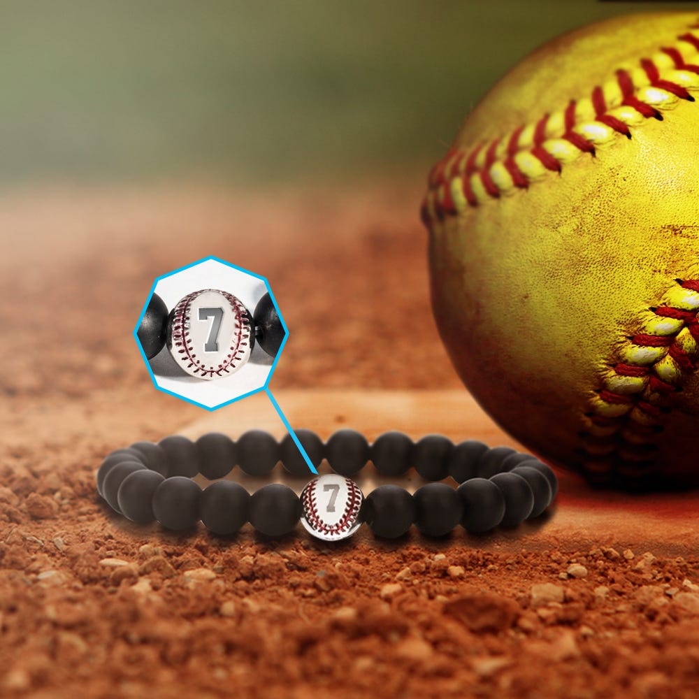 Stainless Steel Personalized Softball Bracelet