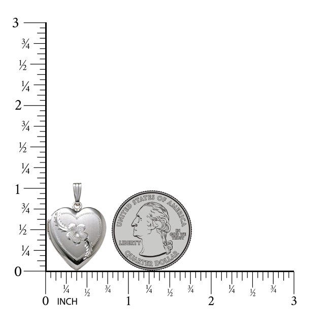 Sterling Silver Heart Photo Locket