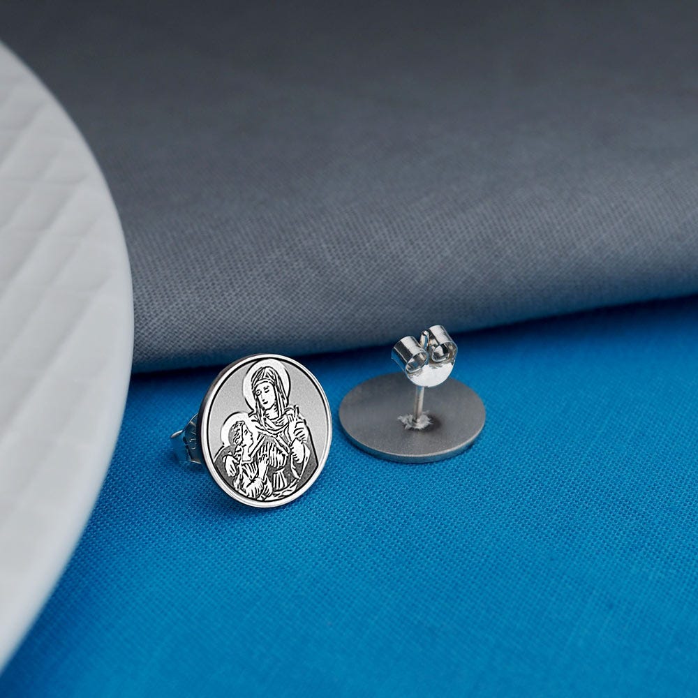 Pair of Saint Anne Stud Earrings