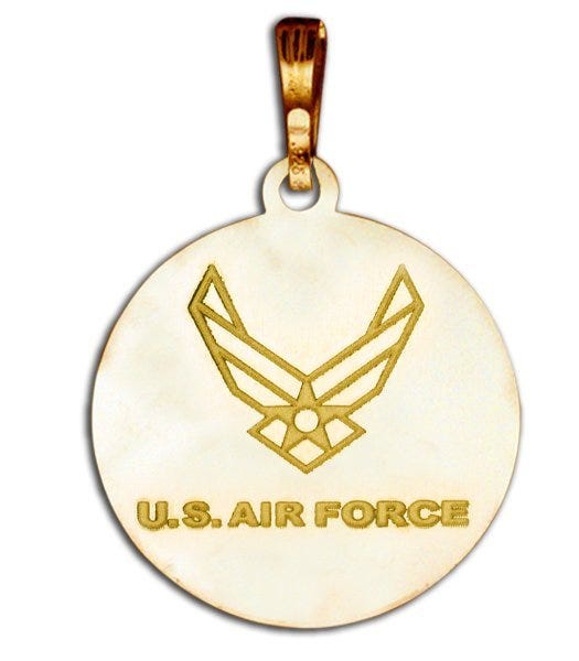Saint Joan of Arc Doubledside AIR FORCE Religious Medal "EXCLUSIVE"
