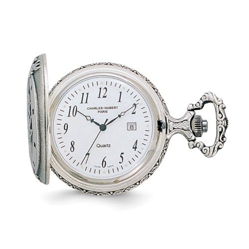 Charles Hubert Photo Chrome Tone Horse Pocket Watch