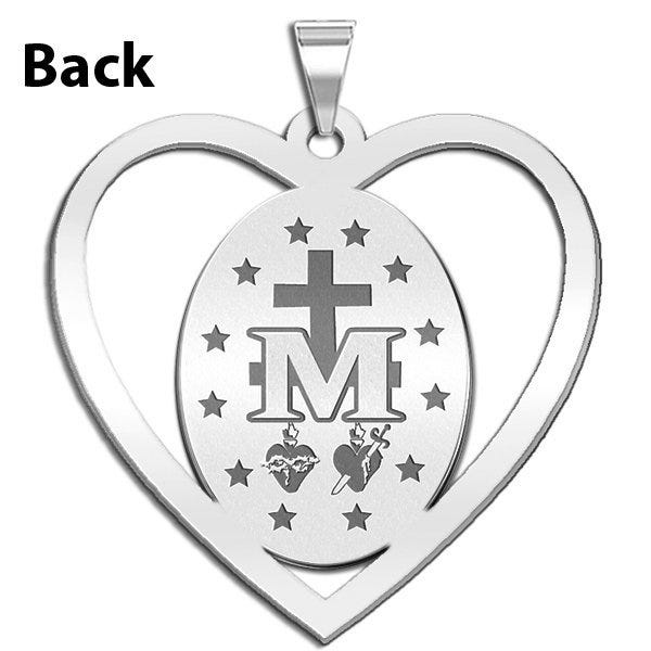 Miraculous Medal Heart Shaped Color Cut-out "EXCLUSIVE"